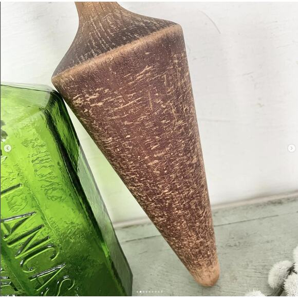 Antique Wood Pestle Masher Kitchen Tool Utensil Gadget Brown Primitive Farmhouse - Picture 2 of 9